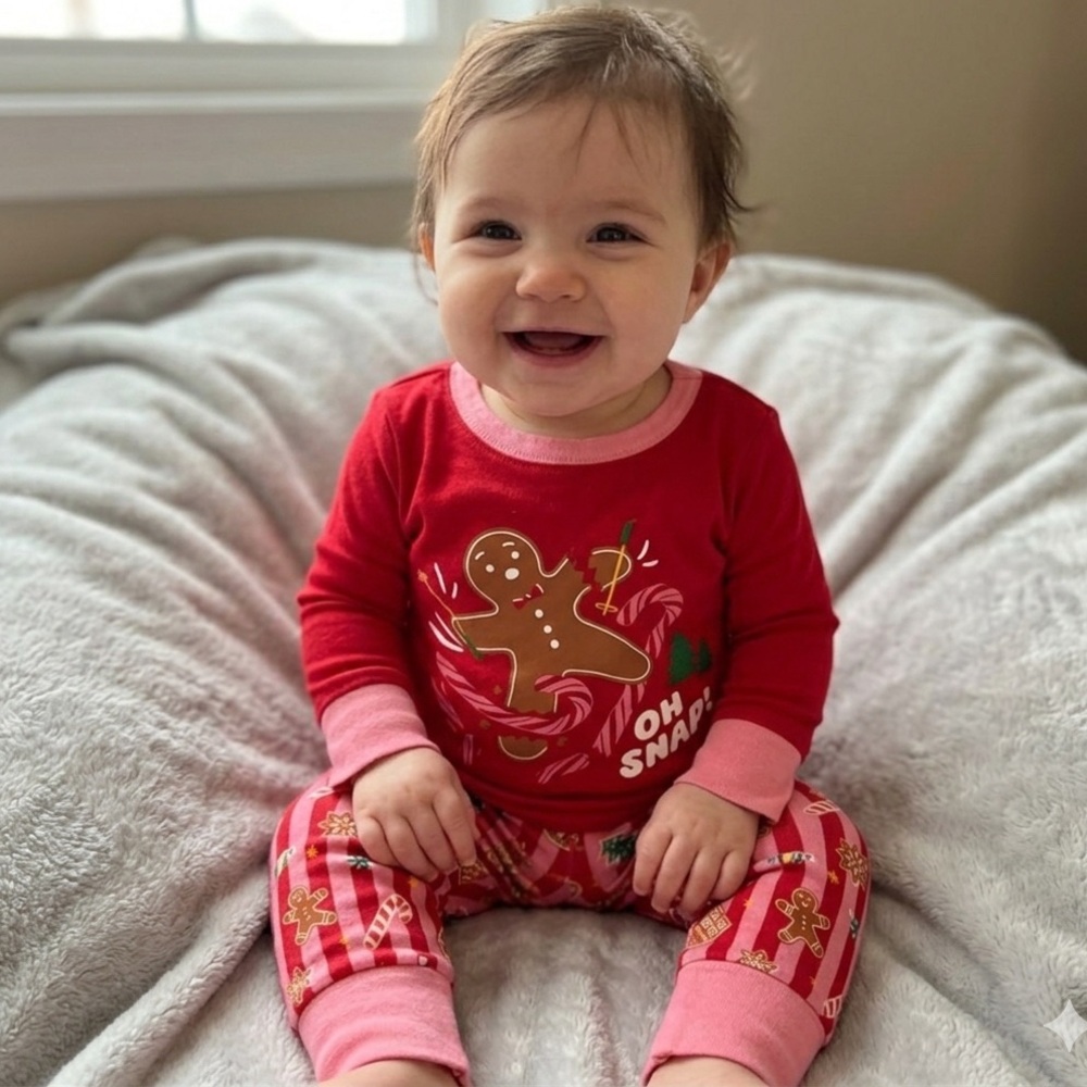 Old Navy Red and Pink Kids Pajama Set